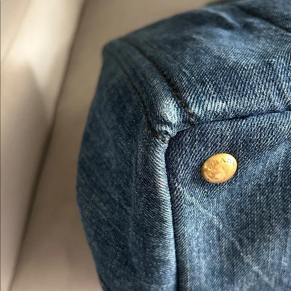 Prada Canapa Denim Tote – Lg | Authentic 💙 - Picture 11 of 17